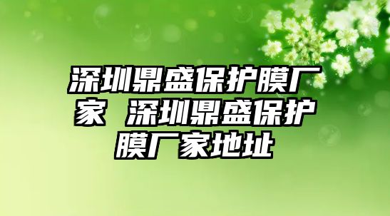 深圳鼎盛保護膜廠家 深圳鼎盛保護膜廠家地址