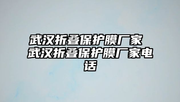 武漢折疊保護膜廠家 武漢折疊保護膜廠家電話