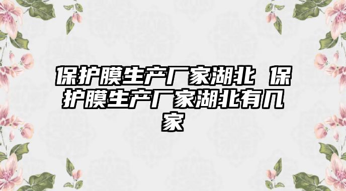 保護膜生產廠家湖北 保護膜生產廠家湖北有幾家